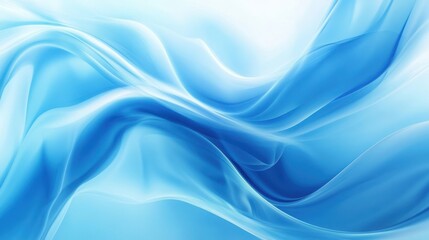 Obraz premium Abstract Blue Wave Design Showing Flowing Curves