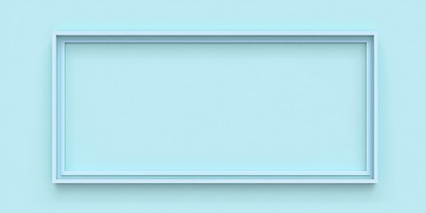 Light Blue Double Framed Rectangular Empty Space