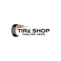 Obraz premium Dynamic Tire Shop Logo Design