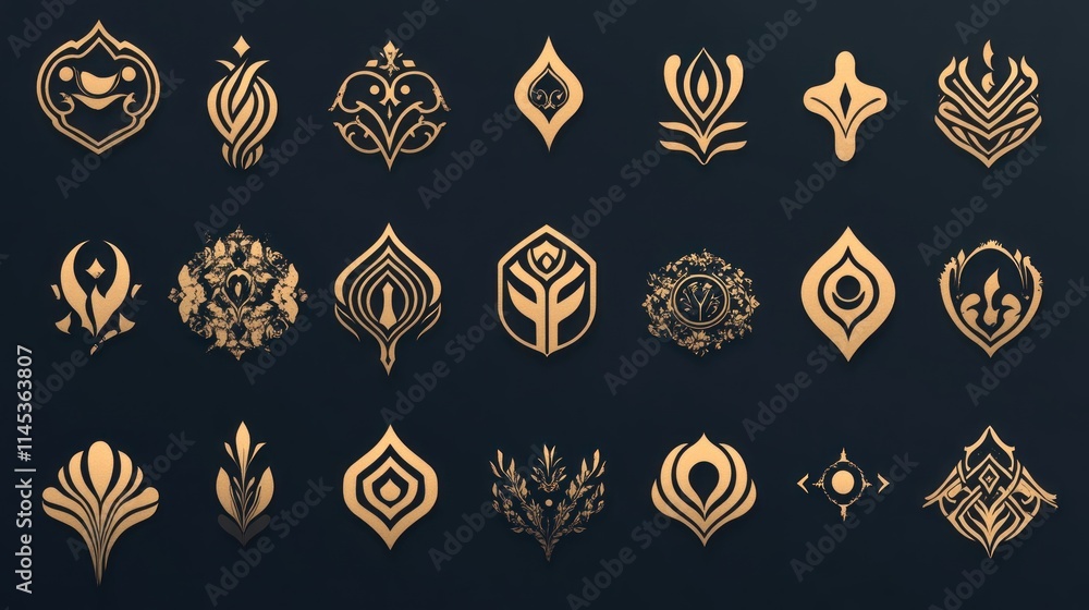 Poster pattern with elements