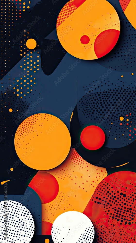 Aufkleber abstract colorful circles pattern design