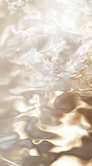 Abstract Beige and White Liquid Swirls Design