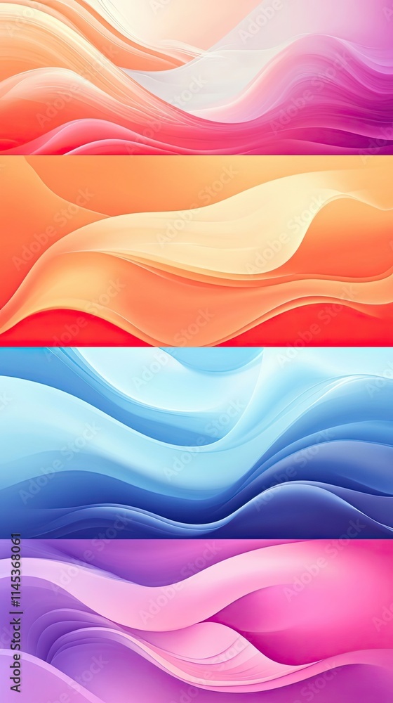 Poster abstract colorful wave pattern background design