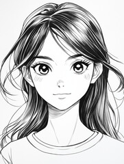 스케치_소녀 캐릭터 Girl Character