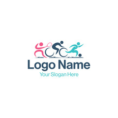 Active Lifestyle Logo for Health and Wellness Versatile Multi-Sport Logo for Active Brands Engaging Cycling Logo for Sports Brands
