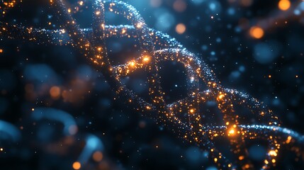 Glowing Particles Form a Double Helix Structure