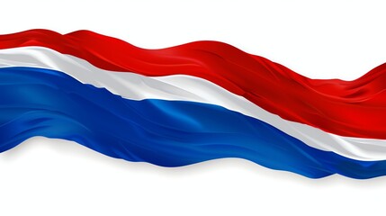 Fototapeta premium The flag of Luxembourg is waving in the wind.