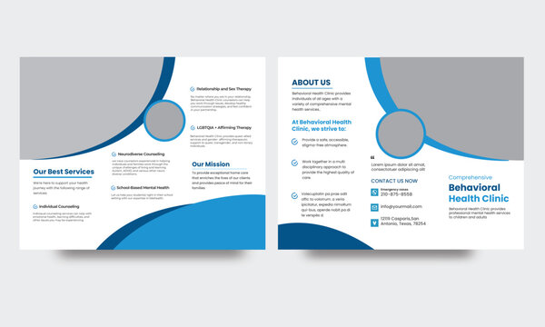 Medical And HealthCare Tri fold Brochure Template