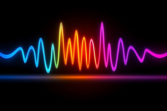 Quantum Computing Breakthrough Vibrant Waveform Visuals in a Digital Landscape
