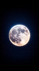 Fototapeta premium Ethereal Gradient Moon Smartphone Wallpaper with Glowing Light Particles