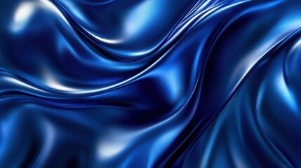 Obraz premium Abstract Blue Fabric Draped Smoothly Elegant