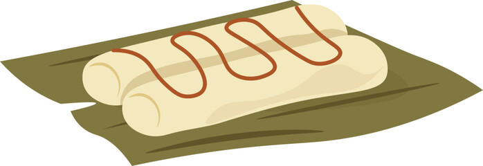 Filipino Food Illustration Set Suman