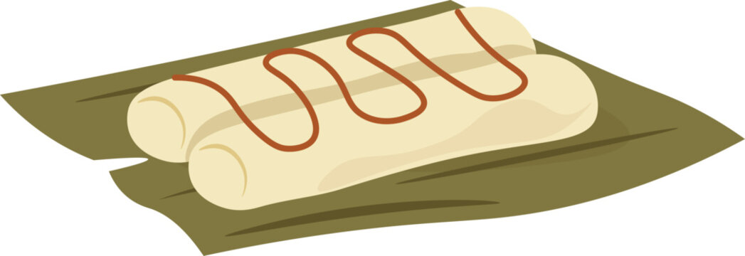 Filipino Food Illustration Set Suman
