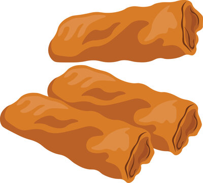Filipino Food Illustration Set Turon