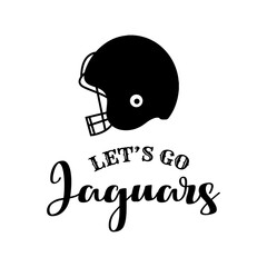 Let's Go Jaguars Vector Design on White Background