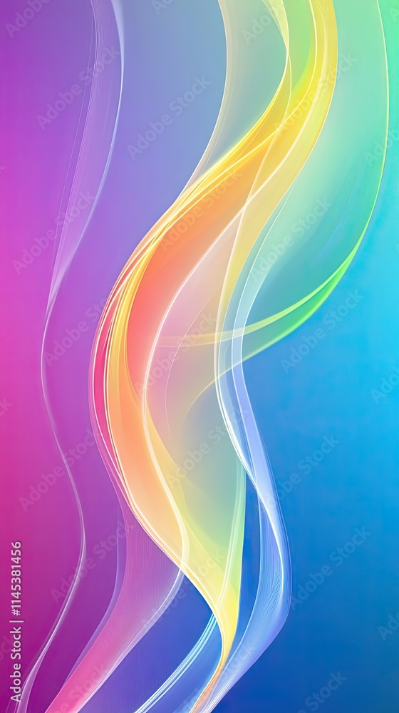 Poster abstract colorful swirling wave pattern design