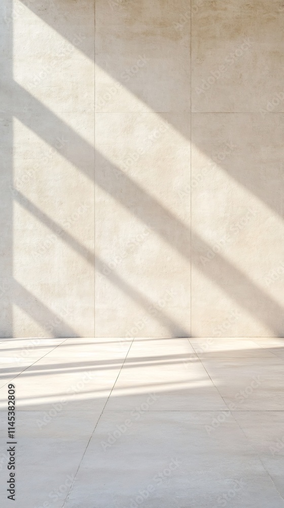 Poster minimalist architectural backdrop with geometric patterns and reflective surfaces