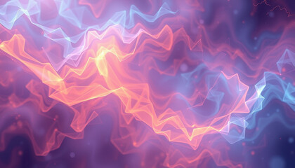 Abstract Colorful Waves Flowing Dynamically Through Space