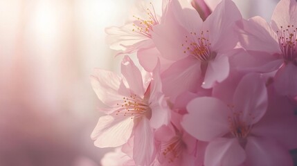 A bouquet of delicate cherry blossoms against a serene Japanese garden backdrop, close-up shot, Zen style
