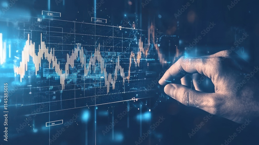 Poster data visualization insights business analytics interactive technology digital environment closeup pe