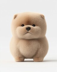Fototapeta premium Playful chow chow puppy indoor setting adorable animal portrait soft lighting close-up view pet concept