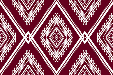Geometric ethnic oriental seamless pattern traditional Design for background,carpet,wallpaper.clothing,wrapping,Batik fabric,Vector illustration.embroidery style - Sadu, sadou, sadow or sado