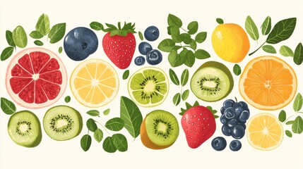 Superfood Infographic Showcasing Top Nutrient-Dense Ingredients for Healthy Lifestyle and Nutrition