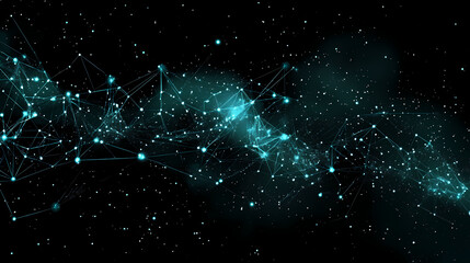Dark turquoise starfield, constellation cancer, dark turquoise, dark purple, dark violet. Constellation. Illustration