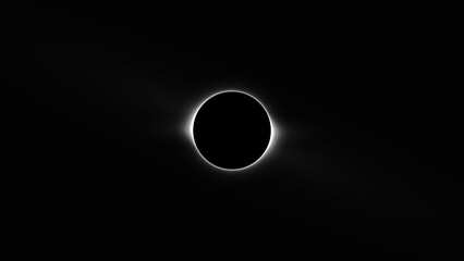 black and white solar eclipse