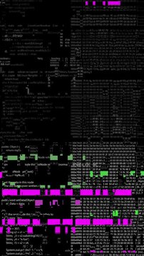 Digital glitch effect noise Computer Screen Code, Glitch Effect, Error System Failure Emergency Error, Virus, Hacked System Screen, Trojan, Malware. Virus code software hack concept. Cyber security