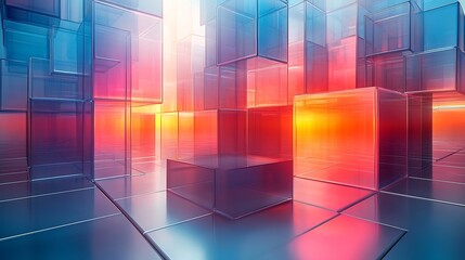 Geometric presentation template with transparent background perfect for integrating branding and logo designs