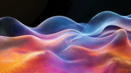 Fototapeta premium Luminous veil abstract in twilight hues. Veil. Illustration