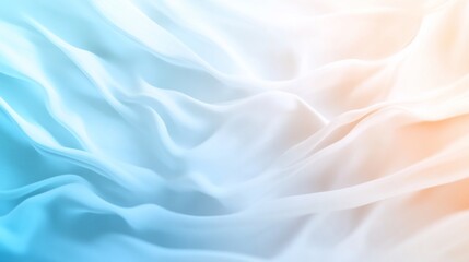 Obraz premium Soft, flowing fabric in shades of blue and orange, creating a serene look.