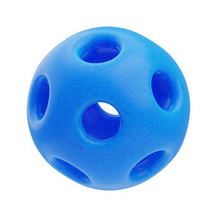 3D Plastic Resin Abstract Blue Hollow Sphere