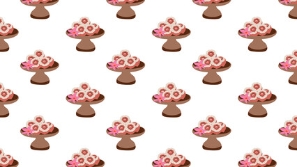 seamless pattern with cake