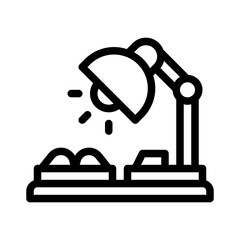 lamp line icon