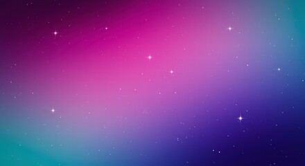 Obraz premium Cosmic Dreamscape: A mesmerizing gradient of pink, blue, and purple evokes a sense of wonder and dreamscape, punctuated by delicate twinkling stars. 