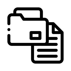 file folder line icon