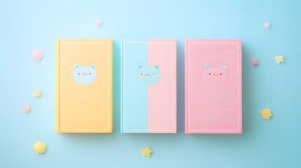 Three Pastel Notebooks Feature Adorable Cat Designs