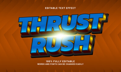thrust rush editable text effects with a speed and race theme