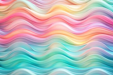 Fototapeta premium Pastel Abstract Waves Wallpaper Background with Soft Gradient Tones in Dynamic Flowing Pattern Design