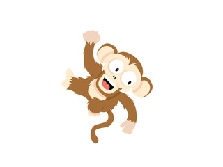 Fototapeta premium Monkey cartoon - Monkey illustration - Macaco ilustrado 