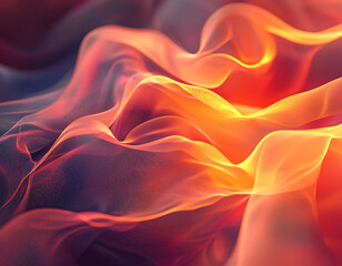 Obraz premium Fiery Abstract Waves
