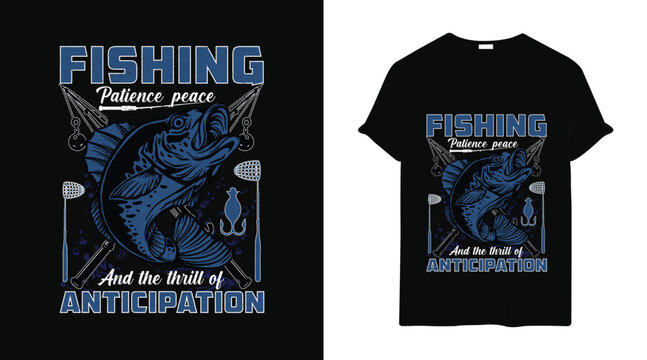 Fishing t shirt design template or Fishign t shirt vector template