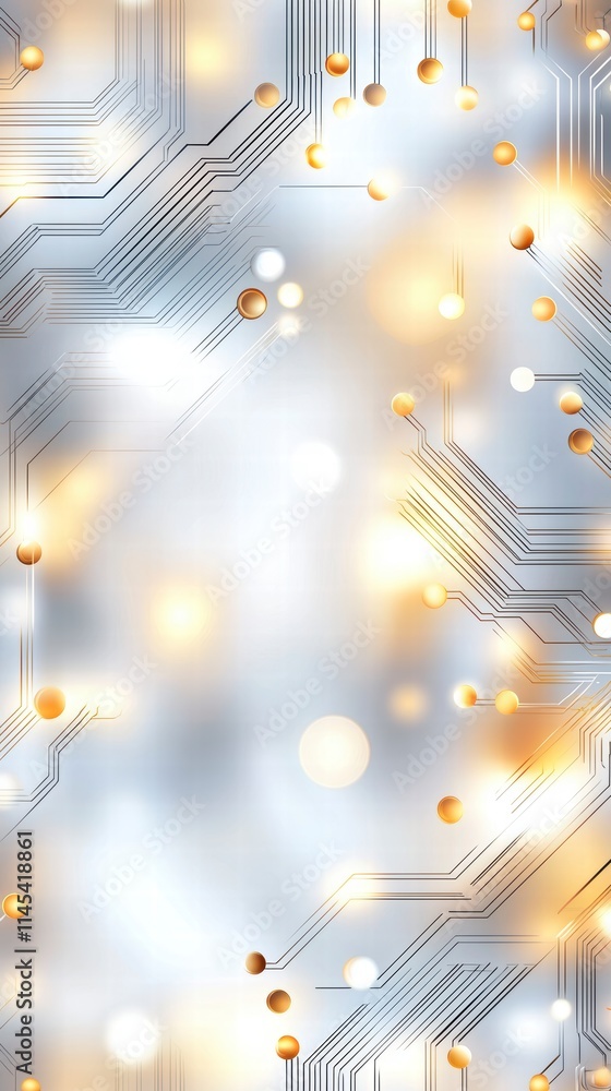 Poster dynamic circuit board design abstract technology background digital art soft focus creative concept