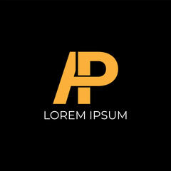 Modern AP Monogram Logo Design