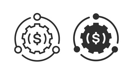 Savings account icons. Vector illustration. Symbol of financial technology.