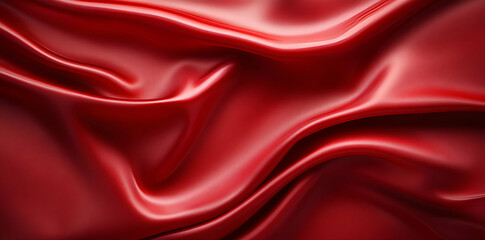 Obraz premium A close-up of smooth, flowing red fabric showcasing texture and sheen.