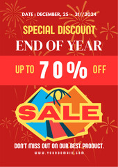 Red sale end of year flyer