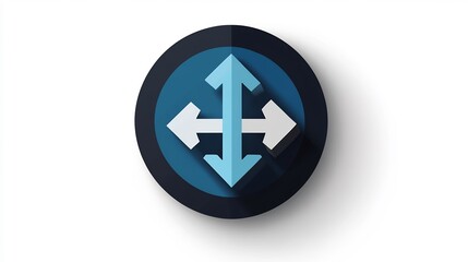 Minimalist download icon with a smooth arrow pointing down isolated on a transparent background for software files and digital tools